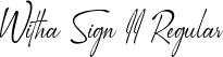 Witha Sign II Regular font - Witha Sign II.ttf