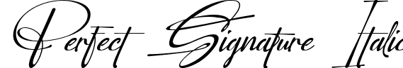 Perfect Signature Italic font - perfectsignature-italic.ttf