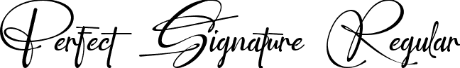 Perfect Signature Regular font - perfectsignature.ttf