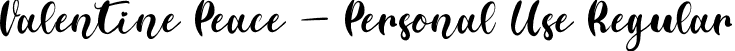 Valentine Peace - Personal Use Regular font - ValentinePeace.otf