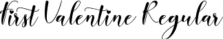 First Valentine Regular font - First Valentine - Demo.ttf