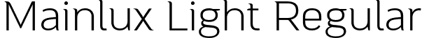 Mainlux Light Regular font - Mainlux-Light.otf