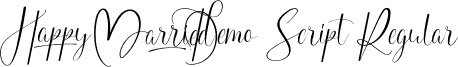 Happy Married Demo Script Regular font - HappyMarriedDemoScript.ttf