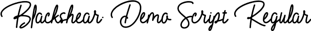 Blackshear Demo Script Regular font - BlackshearDemoScript.ttf