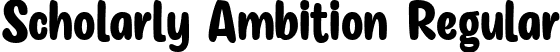 Scholarly Ambition Regular font - Scholarly Ambition DEMO.ttf