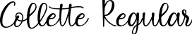 Collette Regular font - Collette.ttf