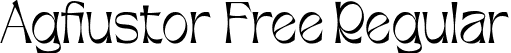 Agfiustor Free Regular font - Agfiustor Free.ttf