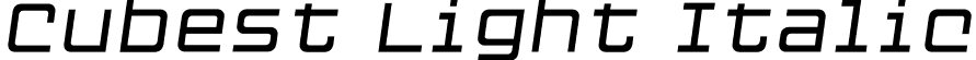 Cubest Light Italic font - Cubest-LightItalic.otf