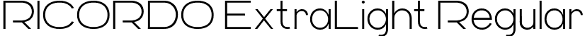 RICORDO ExtraLight Regular font - RICORDO-ExtraLight.ttf