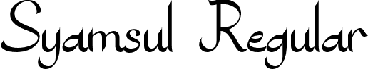 Syamsul Regular font - Syamsul.ttf