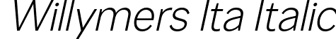 Willymers Ita Italic font - Mesveda-Italic.otf