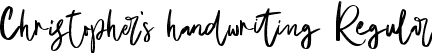 Christopher's handwriting Regular font - Christopher's handwriting.ttf