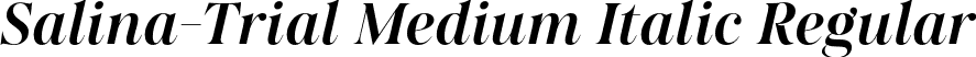 Salina-Trial Medium Italic Regular font - Salina-Trial-MediumItalic.otf