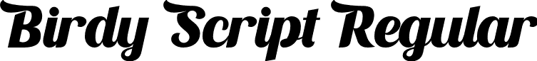 Birdy Script Regular font - BirdyScript-8Mp3A.otf