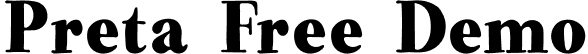 Preta Free Demo font - Preta-FreeDemo.otf