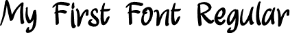 My First Font Regular font - Myfirstfont.otf