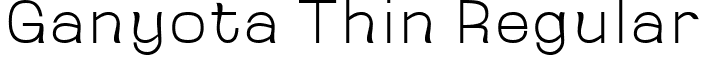 Ganyota Thin Regular font - GanyotaPersonaluse-Thin.ttf