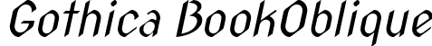 Gothica BookOblique font - Gothica-BookOblique.ttf