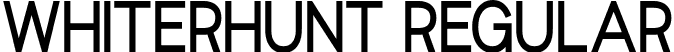 Whiterhunt Regular font - Whiterhunt.ttf