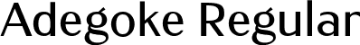 Adegoke Regular font - Adegoke (Demo).ttf