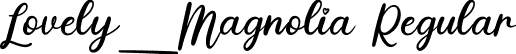 Lovely_Magnolia Regular font - Lovely Magnolia.ttf