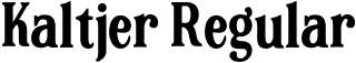 Kaltjer Regular font - Kaltjer.otf