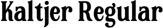 Kaltjer Regular font - Kaltjer.ttf