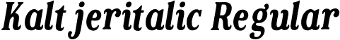 Kaltjeritalic Regular font - Kaltjeritalic.otf