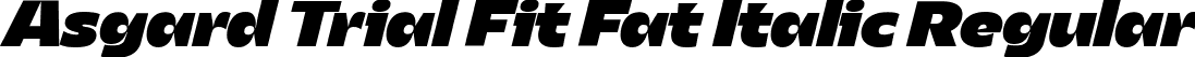 Asgard Trial Fit Fat Italic Regular font - AsgardTrial-FitFatItalic.ttf