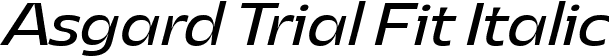 Asgard Trial Fit Italic font - AsgardTrial-FitRegularItalic.ttf