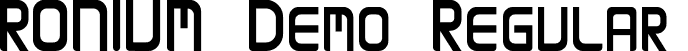 RONIUM Demo Regular font - RONIUM Demo Regular.otf