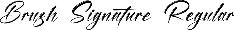 Brush Signature Regular font - Brush-Signature.otf