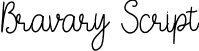 Bravary Script font - Bravary-Script.otf