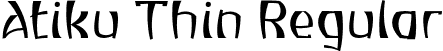 Atiku Thin Regular font - Atikupersonaluse-Thin.otf