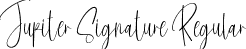 Jupiter Signature Regular font - Jupiter Signature.ttf