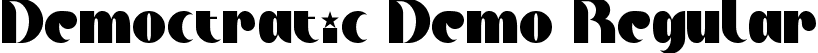 Democtratic Demo Regular font - DemoctraticDemoRegular.ttf