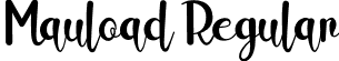 Mauload Regular font - Mauload.otf