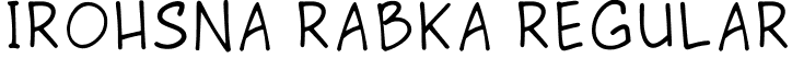 Irohsna Rabka Regular font - IrohsnaRabka-Regular.otf