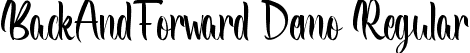 BackAndForward Demo Regular font - BackAndForwardDemoRegular.ttf