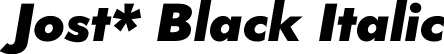 Jost* Black Italic font - Jost-900-BlackItalic.otf