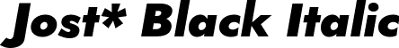 Jost* Black Italic font - Jost-900-BlackItalic.ttf