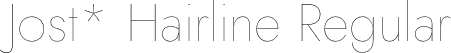 Jost* Hairline Regular font - Jost-100-Hairline.ttf