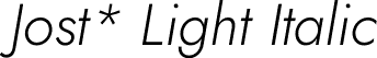 Jost* Light Italic font - Jost-300-LightItalic.otf