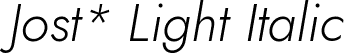 Jost* Light Italic font - Jost-300-LightItalic.ttf