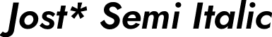 Jost* Semi Italic font - Jost-600-SemiItalic.otf