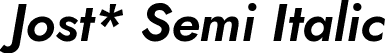 Jost* Semi Italic font - Jost-600-SemiItalic.ttf