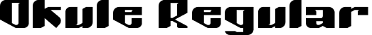 Okule Regular font - Okule.ttf