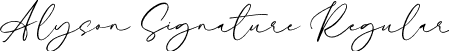 Alyson Signature Regular font - Alyson Signature.otf