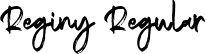 Reginy Regular font - Reginy.ttf