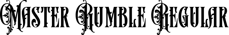 Master Rumble Regular font - MasterRumbleRegular-rg63L.ttf